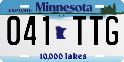 MN license plate 041TTG