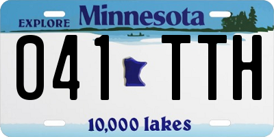 MN license plate 041TTH