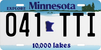 MN license plate 041TTI