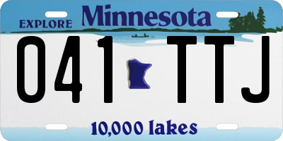 MN license plate 041TTJ