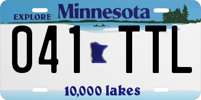 MN license plate 041TTL