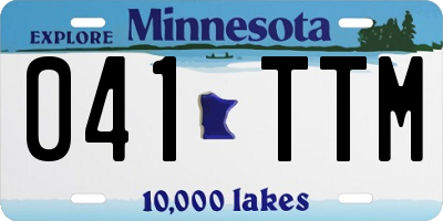MN license plate 041TTM