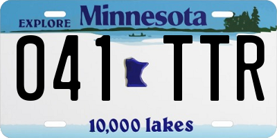 MN license plate 041TTR