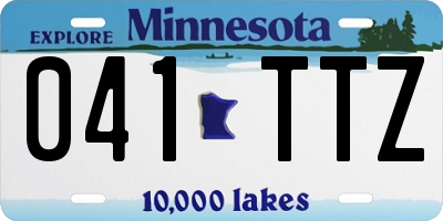 MN license plate 041TTZ