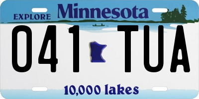 MN license plate 041TUA