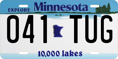 MN license plate 041TUG