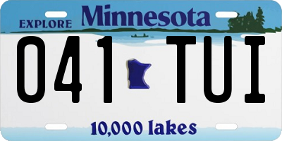 MN license plate 041TUI