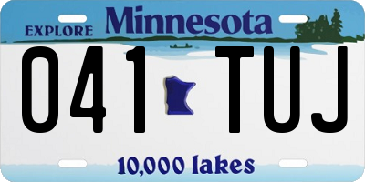 MN license plate 041TUJ