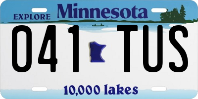 MN license plate 041TUS