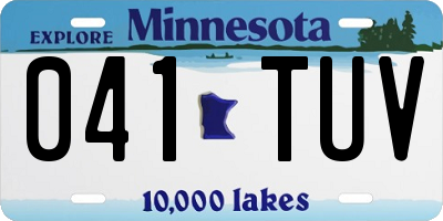MN license plate 041TUV