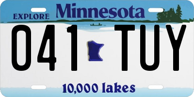 MN license plate 041TUY