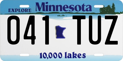 MN license plate 041TUZ