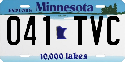 MN license plate 041TVC
