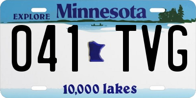 MN license plate 041TVG