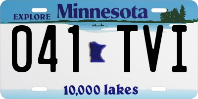 MN license plate 041TVI