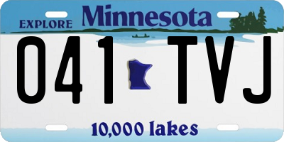 MN license plate 041TVJ