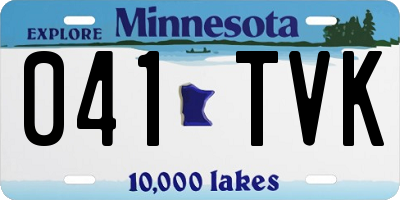 MN license plate 041TVK