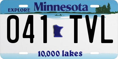 MN license plate 041TVL