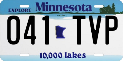 MN license plate 041TVP