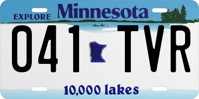 MN license plate 041TVR