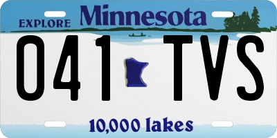 MN license plate 041TVS
