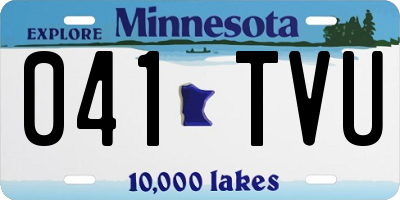 MN license plate 041TVU