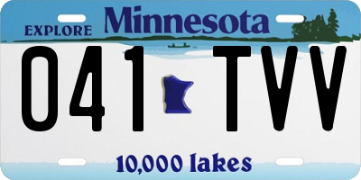 MN license plate 041TVV