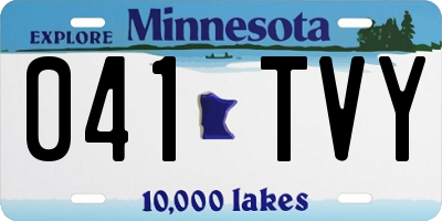 MN license plate 041TVY