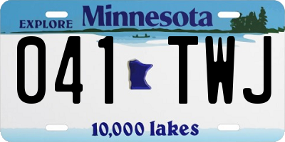 MN license plate 041TWJ