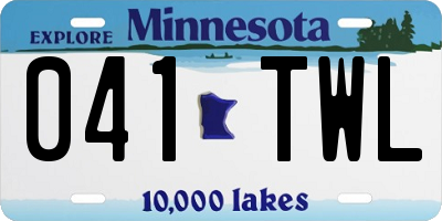 MN license plate 041TWL