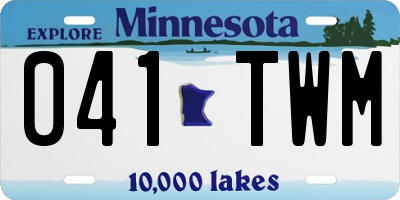 MN license plate 041TWM