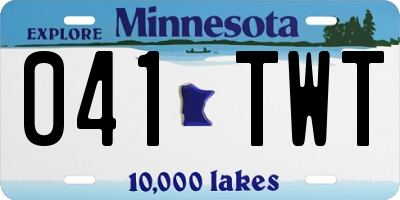 MN license plate 041TWT