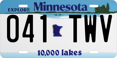 MN license plate 041TWV