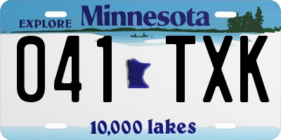 MN license plate 041TXK