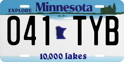 MN license plate 041TYB