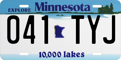 MN license plate 041TYJ