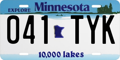 MN license plate 041TYK