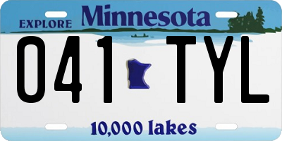 MN license plate 041TYL