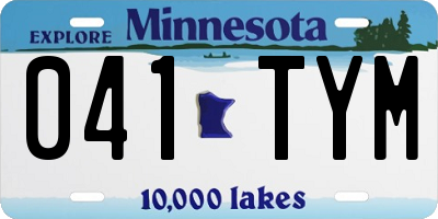 MN license plate 041TYM
