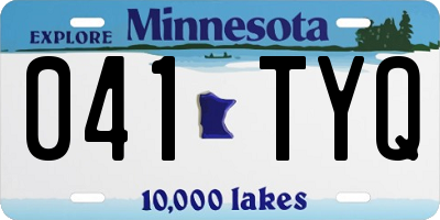 MN license plate 041TYQ