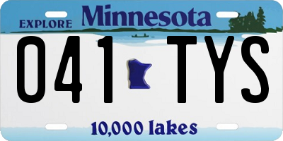 MN license plate 041TYS