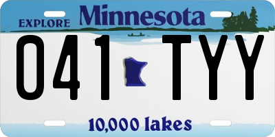 MN license plate 041TYY