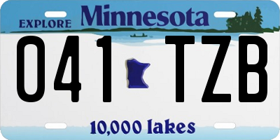 MN license plate 041TZB