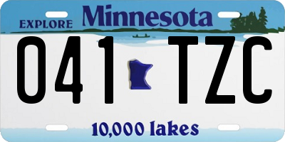 MN license plate 041TZC