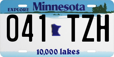 MN license plate 041TZH