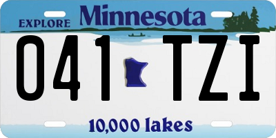 MN license plate 041TZI