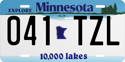 MN license plate 041TZL