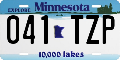 MN license plate 041TZP
