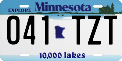MN license plate 041TZT