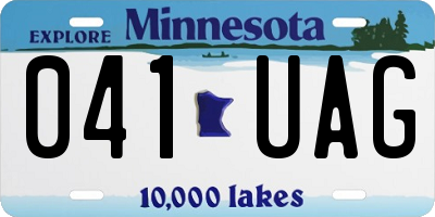 MN license plate 041UAG